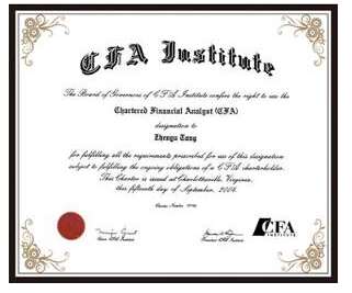 CFA,美国特许金融分析师