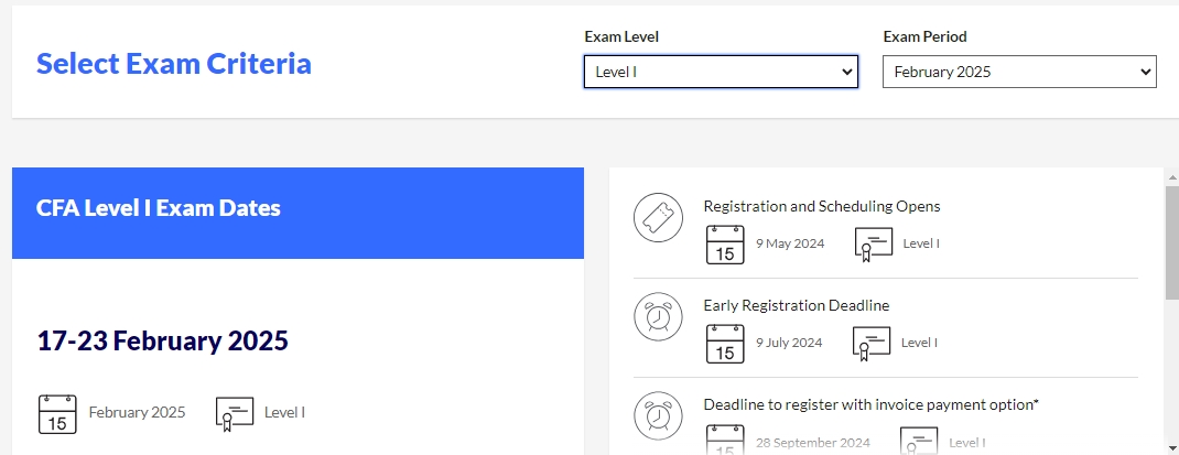 2025年2月CFA考季时间安排出炉！速看！