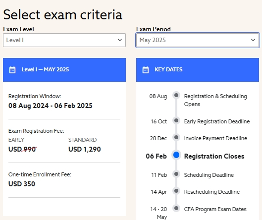 2025年5月CFA考季预约流程!速看!