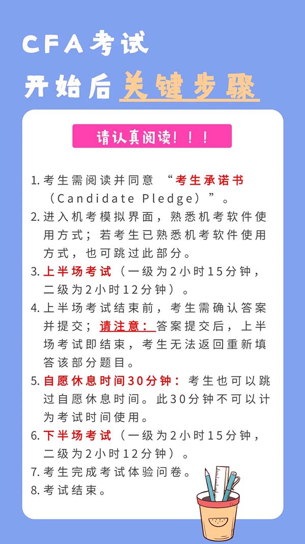 CFA考生不能错过！2022年8月CFA机考流程介绍来了！