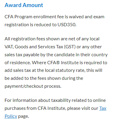 CFA奖学金有几种类型？附申请条件、奖励金额及申请流程说明！