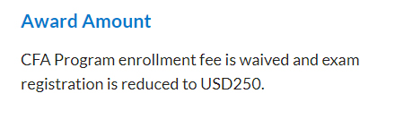 2023年CFA励志奖学金申请已开始！截止日期：2月14日~