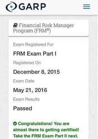 FRM一级通过,CFA一级考试经验,FRM对比CFA考试